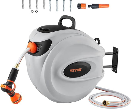 Smart 180° Swivel Wall-Mounted Hose Reel: Effortless Watering